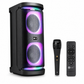 AFRA 120W Party Speaker with Karaoke Mic & LED Lights